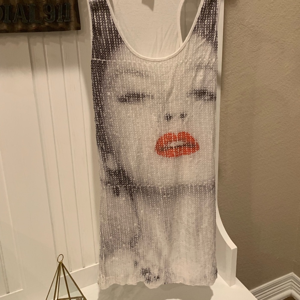 Sequined tank